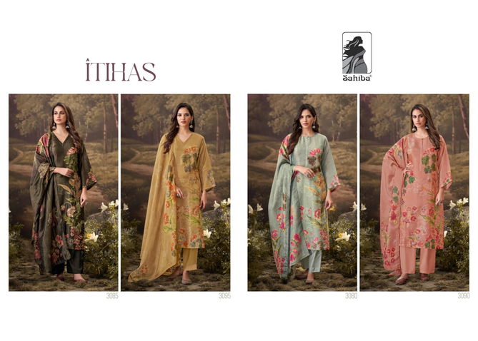 Itihas By Sahiba Tissue Digital Printed Dress Material Wholesale Price In Surat